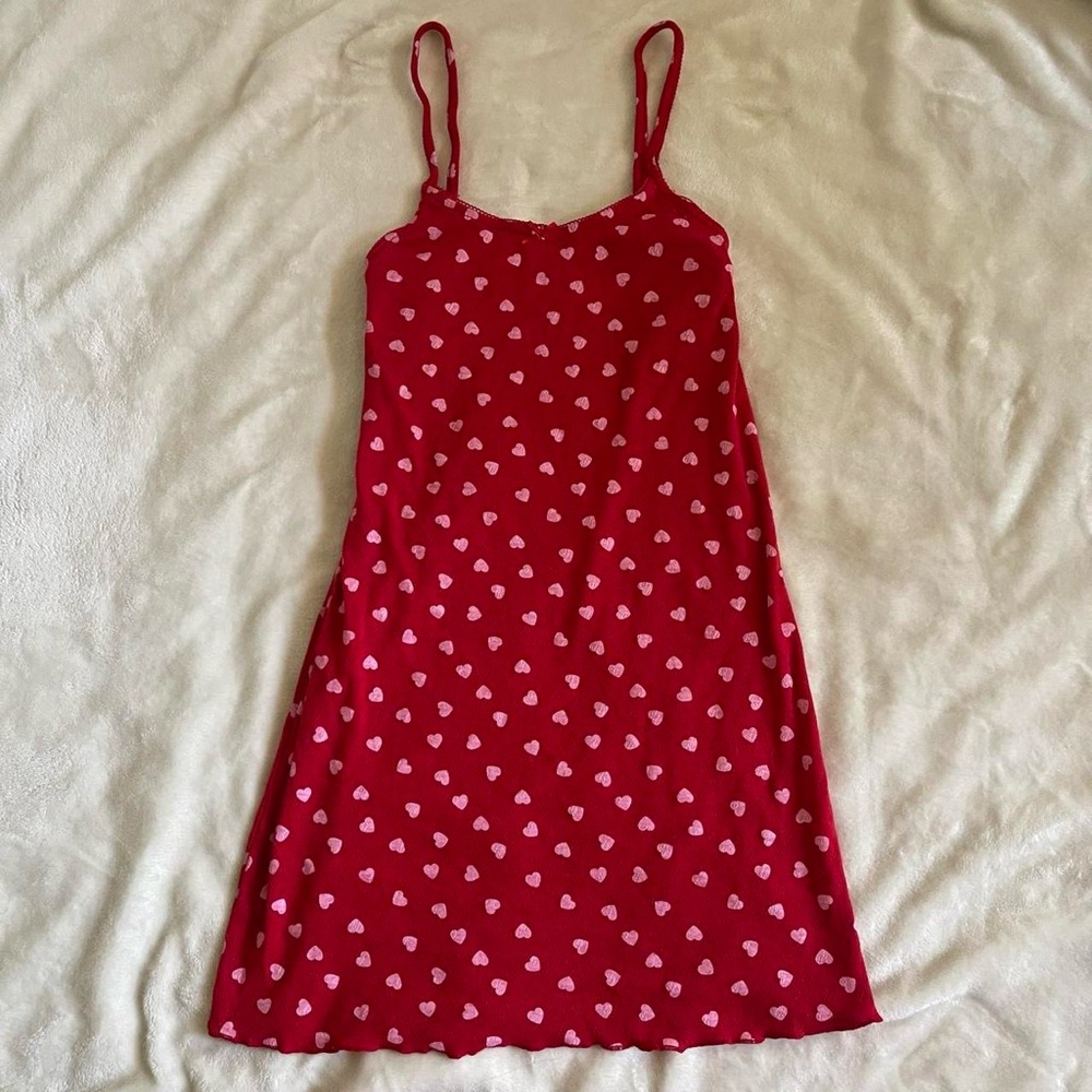 Red Heart Pointelle min Dress